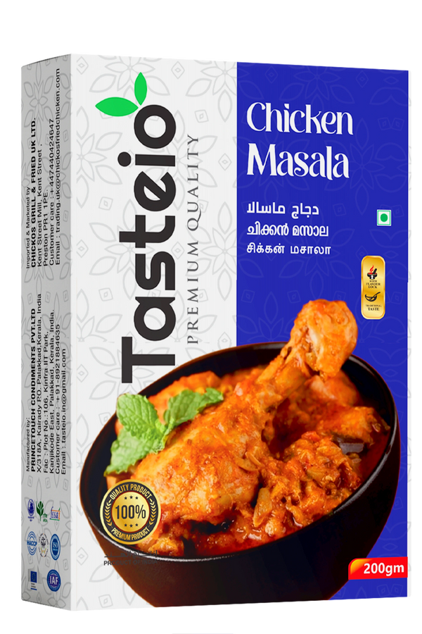 Tasteio Chicken Masala box, front