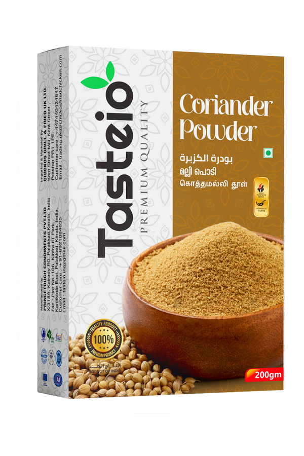 Tasteio Coriander Powder box, front