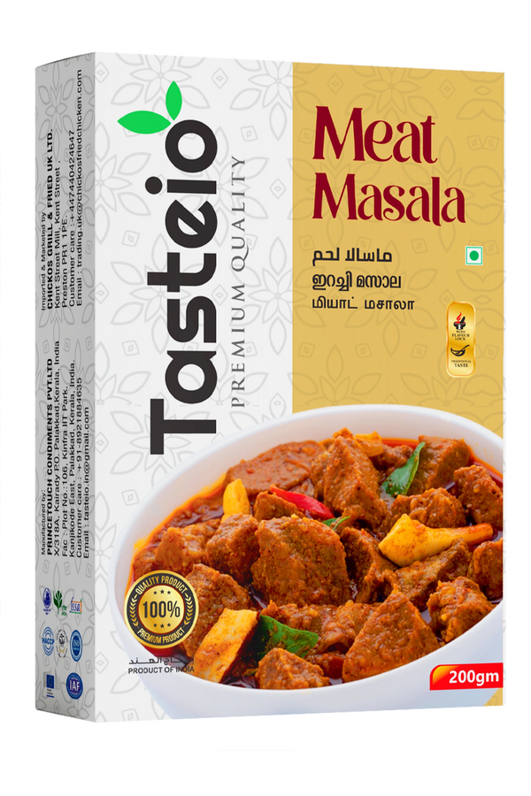 Tasteio Meat Masala box, front