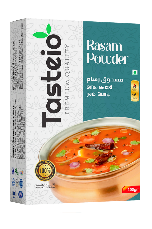 Tasteio Rasam Powder box, front