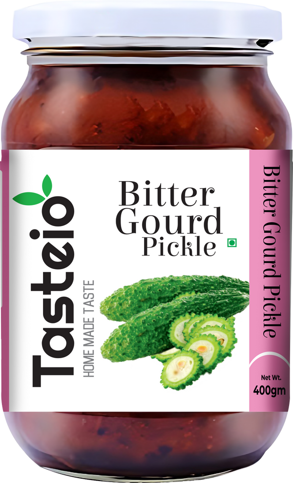 Tasteio Bitter Gourd Pickle 400 g, front